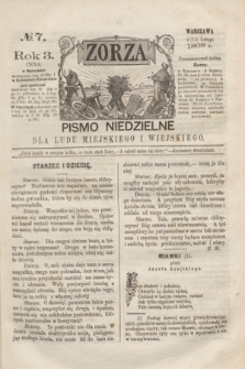 Zorza : pismo niedzielne dla ludu miejskiego i wiejskiego. R.3, № 7 (15 lutego 1868)
