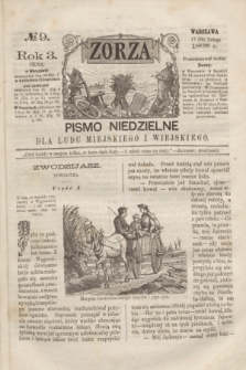 Zorza : pismo niedzielne dla ludu miejskiego i wiejskiego. R.3, № 9 (29 lutego 1868)
