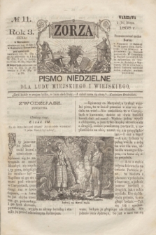 Zorza : pismo niedzielne dla ludu miejskiego i wiejskiego. R.3, № 11 (14 marca 1868)