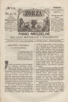 Zorza : pismo niedzielne dla ludu miejskiego i wiejskiego. R.3, № 14 (4 kwietnia 1868)