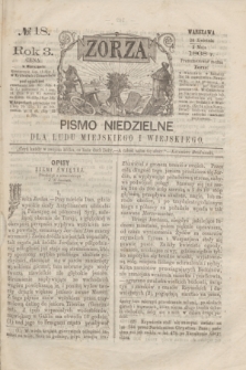 Zorza : pismo niedzielne dla ludu miejskiego i wiejskiego. R.3, № 18 (2 maja 1868)