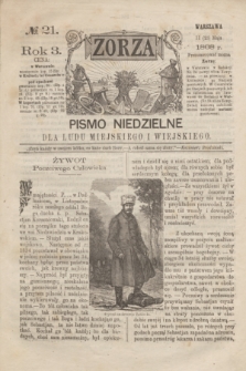 Zorza : pismo niedzielne dla ludu miejskiego i wiejskiego. R.3, № 21 (23 maja 1868)