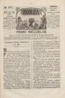 Zorza : pismo niedzielne dla ludu miejskiego i wiejskiego. R.3, № 30 (13 lipca 1868)