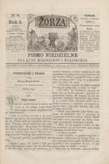Zorza : pismo niedzielne dla ludu miejskiego i wiejskiego. R.3, № 36 (24 sierpnia 1868)