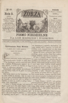 Zorza : pismo niedzielne dla ludu miejskiego i wiejskiego. R.3, № 40 (21 września 1868)