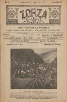 Zorza : pismo tygodniowe dla wszystkich oświatowe, gospodarcze, społeczne i polityczne. R.52, nr 6 (10 luty 1917)