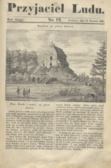 Przyjaciel Ludu. R.2, [T.1], No. 12 (19 września 1835)
