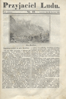 Przyjaciel Ludu. R.5, [T.2], No. 42 (20 kwietnia 1839)