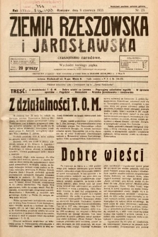 Ziemia Rzeszowska i Jarosławska : czasopismo narodowe. 1933, nr 23