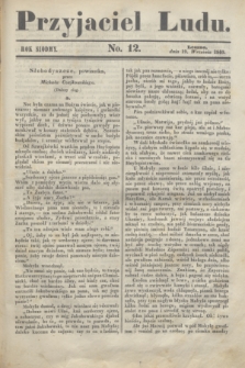Przyjaciel Ludu. R.7, [T.1], No. 12 (19 września 1840)
