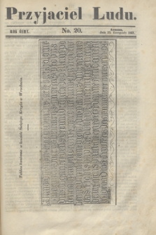 Przyjaciel Ludu. R.8, [T.1], No. 20 (13 listopada 1841)