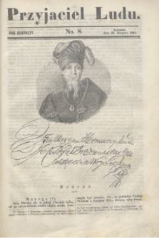 Przyjaciel Ludu. R.9, [T.1], No. 8 (20 sierpnia 1842)