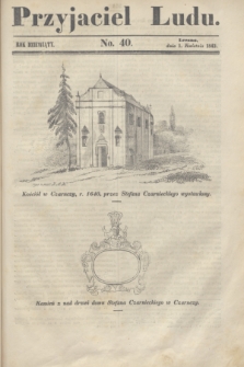 Przyjaciel Ludu. R.9, [T.2], No. 40 (1 kwietnia 1843)