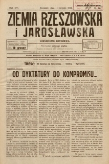 Ziemia Rzeszowska i Jarosławska : czasopismo narodowe. 1933, nr 32