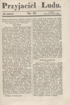 Przyjaciel Ludu. R.11, [T.2], No. 43 (26 kwietnia 1845)