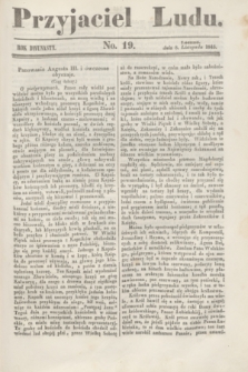 Przyjaciel Ludu. R.12, No. 19 (8 listopada 1845)