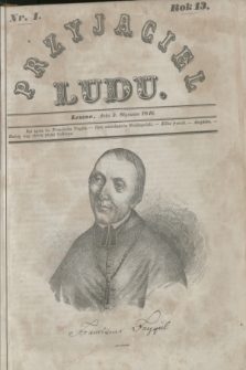 Przyjaciel Ludu. R.13, [T.1], Nr. 1 (3 stycznia 1846)