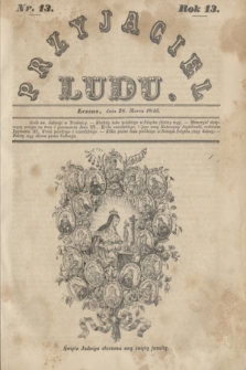 Przyjaciel Ludu. R.13, [T.1], Nr. 13 (28 marca 1846)