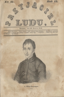 Przyjaciel Ludu. R.13, [T.1], Nr. 17 (25 kwietnia 1846)