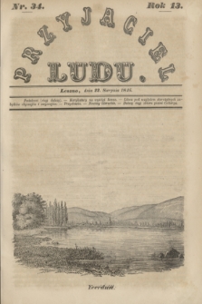 Przyjaciel Ludu. R.13, [T.2], Nr. 34 (22 sierpnia 1846)