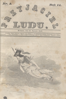 Przyjaciel Ludu. R.14, [T.1], Nr. 3 (16 stycznia 1847)