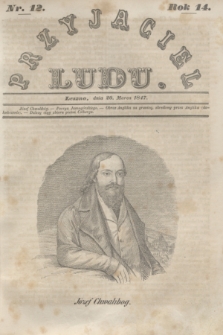 Przyjaciel Ludu. R.14, [T.1], Nr. 12 (20 marca 1847)