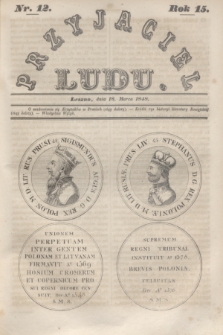 Przyjaciel Ludu. R.15, [T.1], Nr. 12 (18 marca 1848)