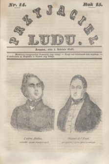 Przyjaciel Ludu. R.15, [T.1], Nr. 14 (1 kwietnia 1848)
