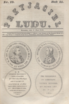 Przyjaciel Ludu. R.15, [T.1], Nr. 19 (6 maja 1848)