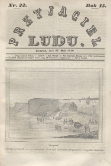 Przyjaciel Ludu. R.15, [T.1], Nr. 22 (27 maja 1848)