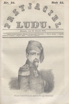 Przyjaciel Ludu. R.15, [T.2], Nr. 35 (26 sierpnia 1848)