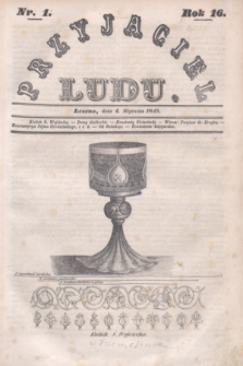 Przyjaciel Ludu. R.16, [T.1], Nr. 1 (6 stycznia 1849)