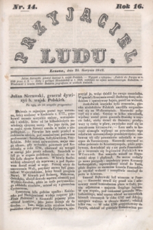 Przyjaciel Ludu. R.16, [T.1], Nr. 14 (25 sierpnia 1849)