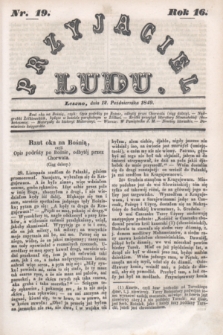 Przyjaciel Ludu. R.16, [T.1], Nr. 19 (12 października 1849)
