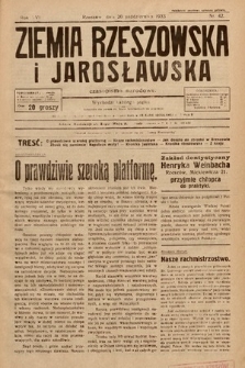 Ziemia Rzeszowska i Jarosławska : czasopismo narodowe. 1933, nr 42