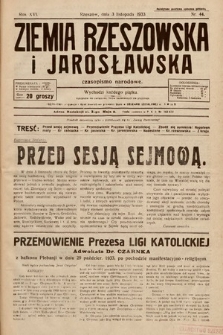 Ziemia Rzeszowska i Jarosławska : czasopismo narodowe. 1933, nr 44
