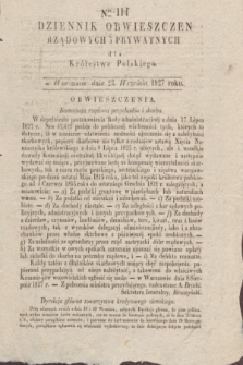 Dziennik Obwieszczen Rządowych i Prywatnych dla Królestwa Polskiego. 1827, Nro. 114 (23 września)