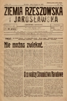 Ziemia Rzeszowska i Jarosławska : czasopismo narodowe. 1933, nr 50
