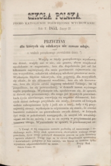 Szkoła Polska : pismo katolickie poświęcone wychowaniu. R.5, zeszyt 4 (1853)