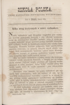 Szkoła Polska : pismo katolickie poświęcone wychowaniu. R.5, zeszyt 8 (1853)