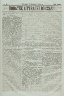 Dodatek Literacki do Czasu. 1849, № 4 (1 grudnia)