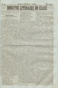 Dodatek Literacki do Czasu. 1850, № 5 (20 lutego)