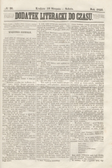 Dodatek Literacki do Czasu. 1850, № 20 (10 sierpnia)