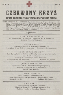 Czerwony Krzyż : organ Polskiego Towarzystwa Czerwonego Krzyża. 1920, nr 8