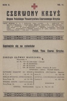 Czerwony Krzyż : organ Polskiego Towarzystwa Czerwonego Krzyża. 1920, nr 11