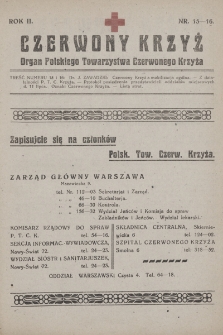 Czerwony Krzyż : organ Polskiego Towarzystwa Czerwonego Krzyża. 1920, nr 15-16