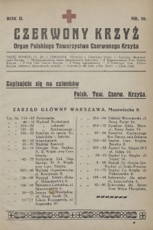Czerwony Krzyż : organ Polskiego Towarzystwa Czerwonego Krzyża. 1920, nr 18