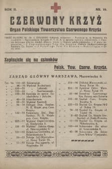 Czerwony Krzyż : organ Polskiego Towarzystwa Czerwonego Krzyża. 1920, nr 19