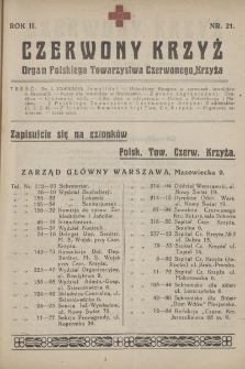 Czerwony Krzyż : organ Polskiego Towarzystwa Czerwonego Krzyża. 1920, nr 21