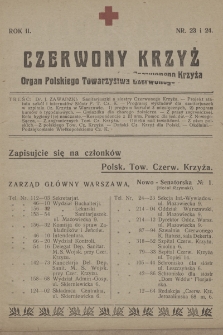 Czerwony Krzyż : organ Polskiego Towarzystwa Czerwonego Krzyża. 1920, nr 23-24